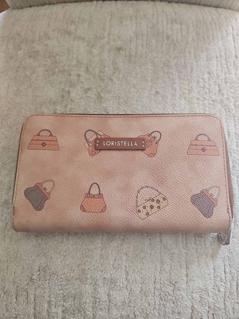 LORISTELLA Large Capacity Zip Around Wallet 8 Cards Coin Pouch Made In Italy